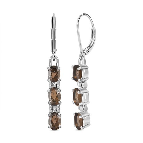 Rauchquarz Ohrringe, Edelstahl ca. 2,69 ct image number 0