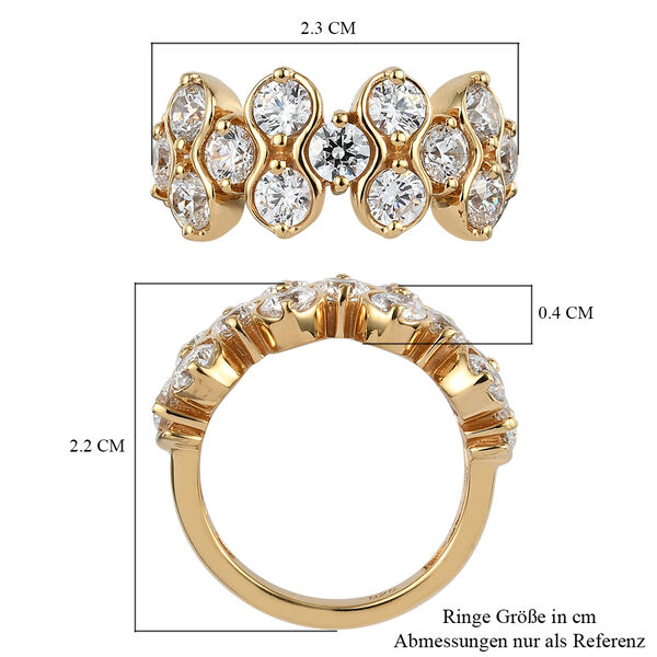 LUSTRO STELLA - feinster Zirkonia-Ring, 925 Silber vergoldet image number 6