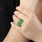 Natürlicher Chromdiopsid und grüner Jade-Ring - 49,79 ct. image number 2
