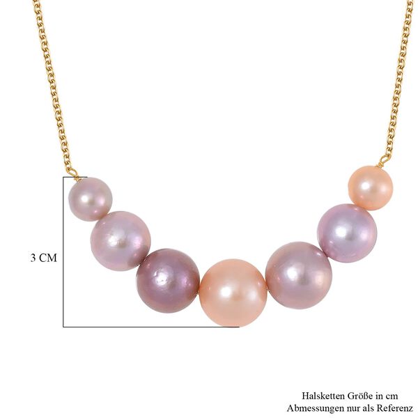 Mehrfarbige Edison Perle Halskette, 50 cm image number 5