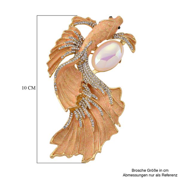 Harz, Schwarze Kristall Brosche emailliert image number 6