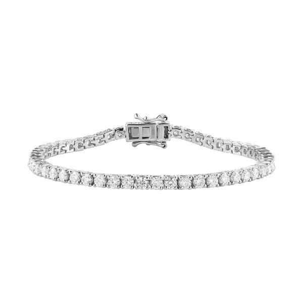 EF Moissanit Armband ca. 19 cm 925 Silber platiniert ca. 5,78 ct. image number 0