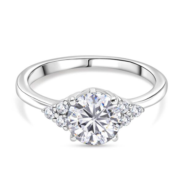 2er Set - D'Joy Moissanit Ring und Anhänger, 925 Silber platiniert (Größe 18.00) (10-15 Werktage Lieferzeit) ca. 2.69 ct image number 3