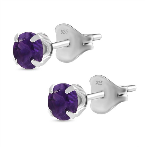 3er-Set- Afrikanische Amethyst, Peridot und rote Garnet-Ohrringe image number 8