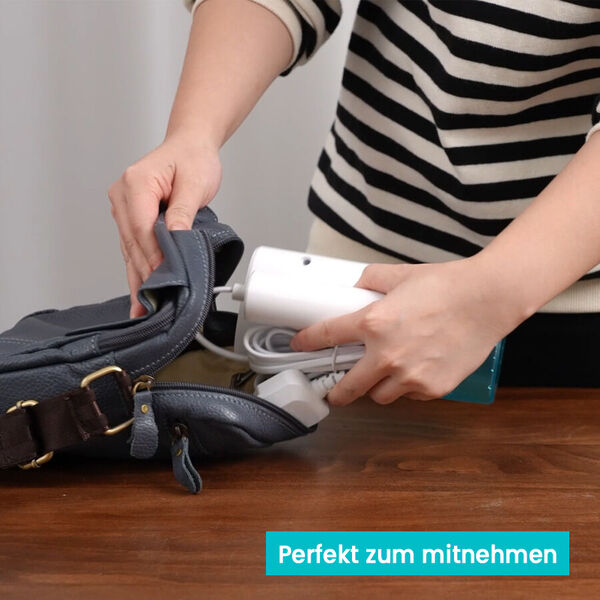 Klappbarer Dampfglätter, Weiß und Blau image number 5