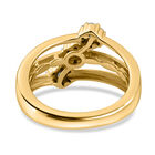 Diamant Ring 925 Silber Gelbgold Vermeil image number 5