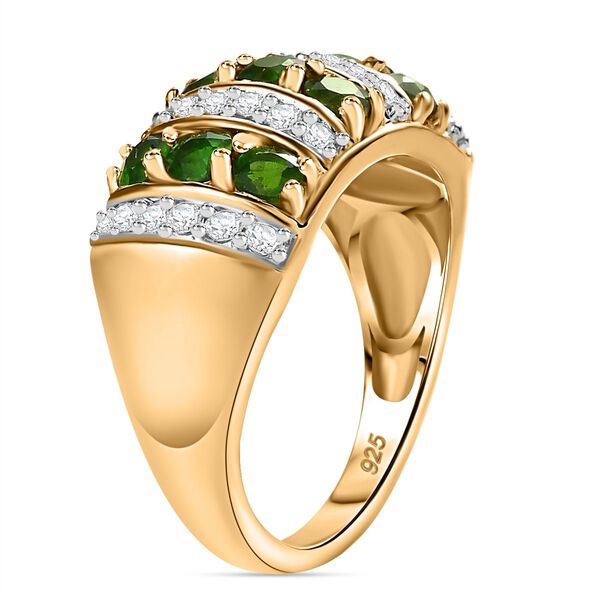 Nat&uuml;rlicher Chromdiopsid und Zirkon-Ring - 1,66 ct. image number 5