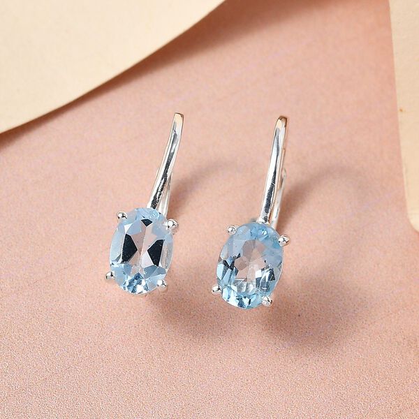 Himmelblaue Topas-Ohrhänger - 1,84 ct. image number 2