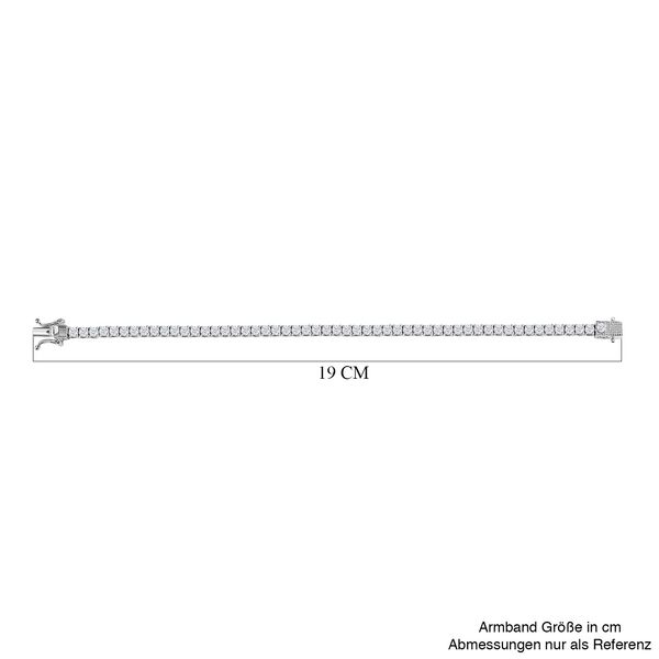 Moissanit Armband ca. 18 cm 925 Silber rhodiniert ca. 5.46 ct image number 5