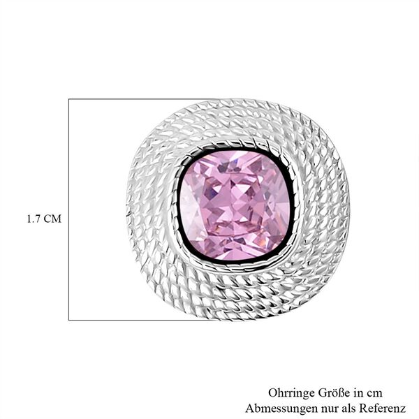 Rosa Zirkonia Ohrringe - 7,50 ct. image number 5