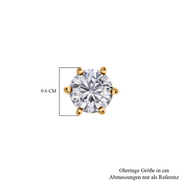 100 Facetten Moissanit Ohrringe, ca. 0.93 ct. image number 7