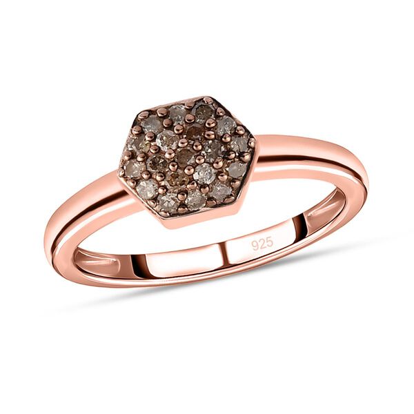 Nat&uuml;rlicher Champagner Diamant-Ring - 0,20 ct. image number 4