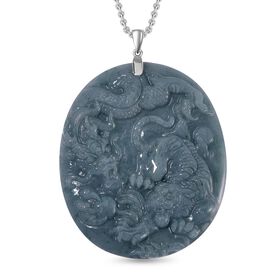 Natürlicher Olmek Jadeit Anhänger mit 50cm Kette - 105 ct.
