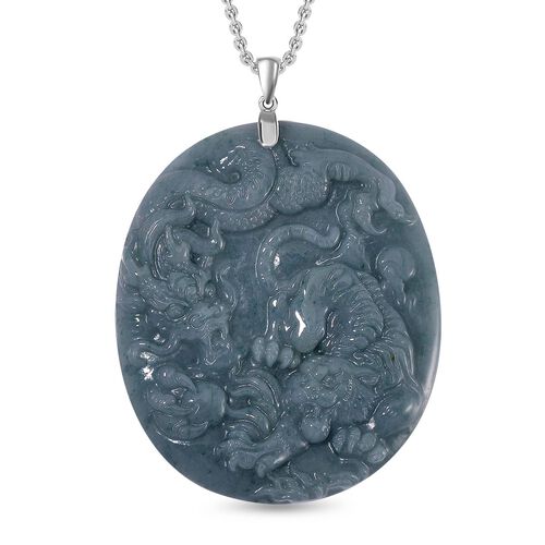 Natürlicher Olmek Jadeit Anhänger mit 50cm Kette - 105 ct. image number 0