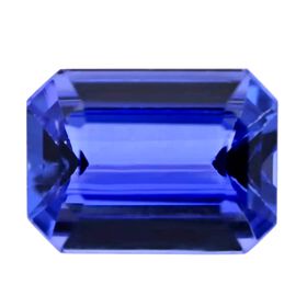 AAAA-Tansanit, facettierter Achteckschliff, 7 x 5 mm, 1,00 Karat
