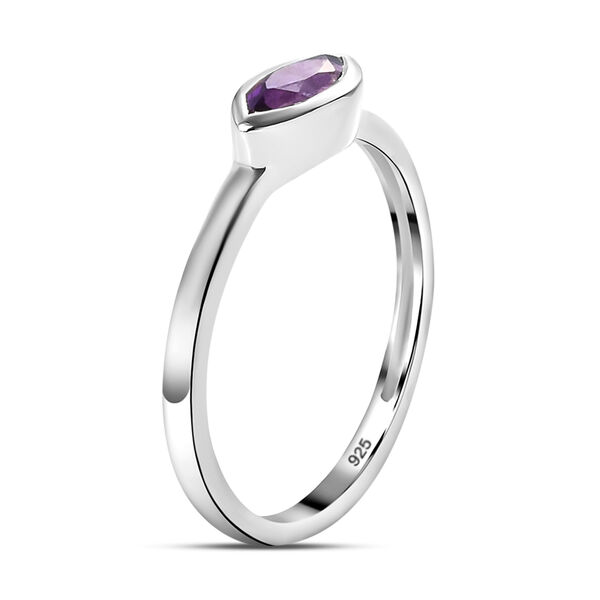 Afrikanischer Amethyst Ring 925 Silber  ca. 0,35 ct image number 3