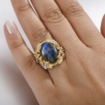 Zweifarbiger Labradorit Ring - 12,90 ct.