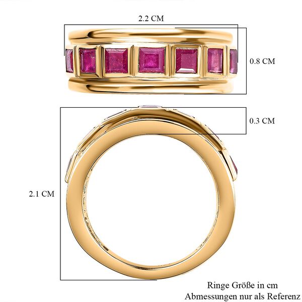 Afrikanischer Rubin (Fissure gefüllt) Ring, 925 Silber vergoldet, (Größe 16.00), ca. 1.97 ct image number 7