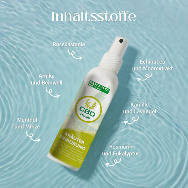 CBD Hanföl - Kräuter Einreibung, 200 ml image number 2