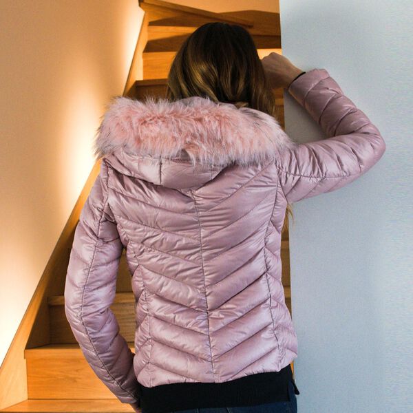 19V69 by Alessandro Versace: Winterjacke mit Kapuze, Altrosa, M image number 1