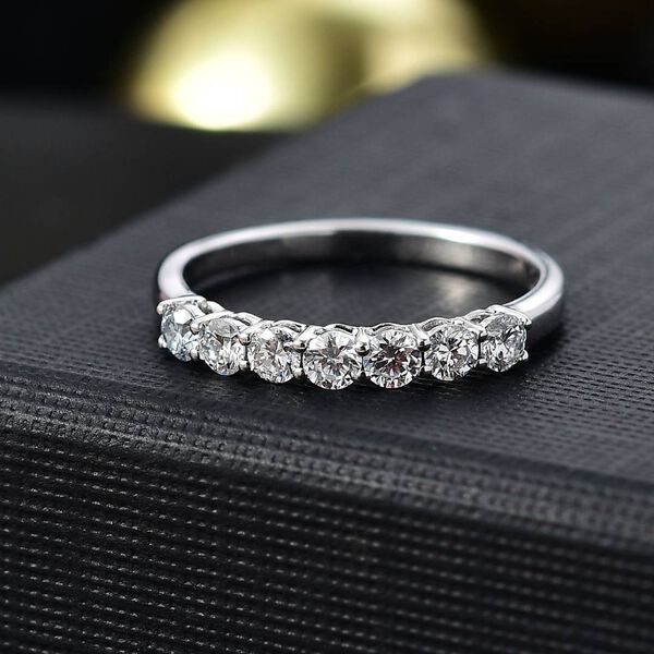 LUXORO SI-GH Labor Diamant Ring in 417 Wei&szlig;gold - 1 ct. image number 6