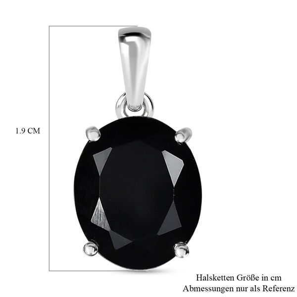 Schwarzer Spinell Anhänger, 925 Silber, ca 6,23 ct image number 6
