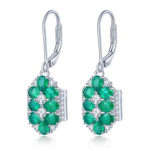 AAA Kagem sambische Smaragd und Zirkon-Ohrringe - 3,12 ct. image number 0