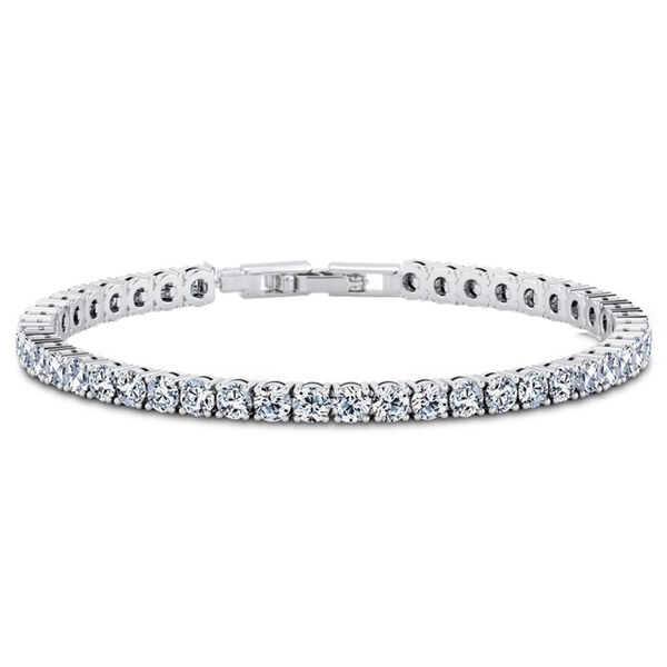 Zirkonia Armband ca. 19 cm Nickelfreies Messing rhodiniert 11.25 ct image number 0