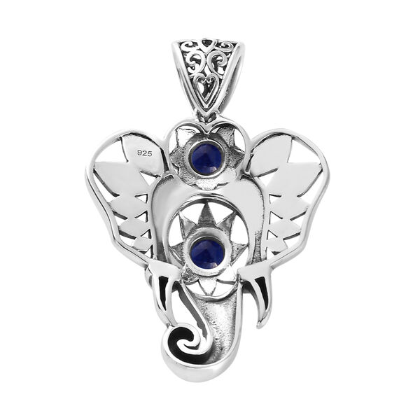 Handgearbeiteter Masoala Saphir-Anh&auml;nger, (Fissure gef&uuml;llt), 925 Silber Schwarz oxidiert ca. 1,57 ct image number 6