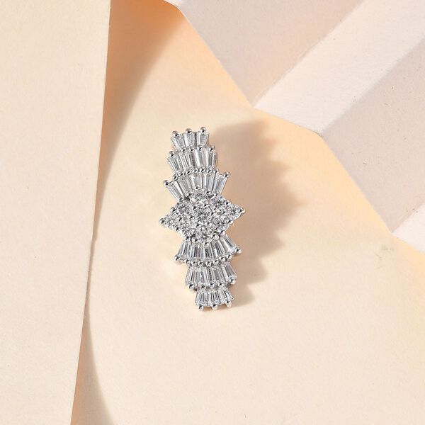 Moissanit Ballerina Anh&auml;nger, 925 Silber rhodiniert - 1,11 ct. image number 8