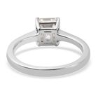 Moissanit Solitär Ring 925 Silber Platin-Überzug image number 5