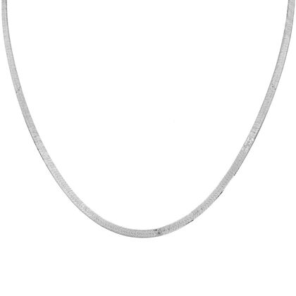 Fischgr&auml;t-Kette, ca. 45 cm mit 5 cm Extender, 925 Silber ca. 4,83g