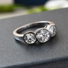 LUSTRO STELLA Hergestellt mit ZIRKONIA Ring 925 Silber Platin-Überzug (Größe 16.00) ca. 4,14 ct image number 3
