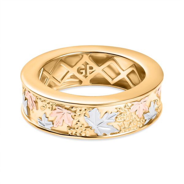 GP Italienische Garten Kollektion - Tricolor Ring 925 Silber Rhodiniert und 750 Gelbgold Vermeil (Gr&ouml;&szlig;e 19.00) image number 0