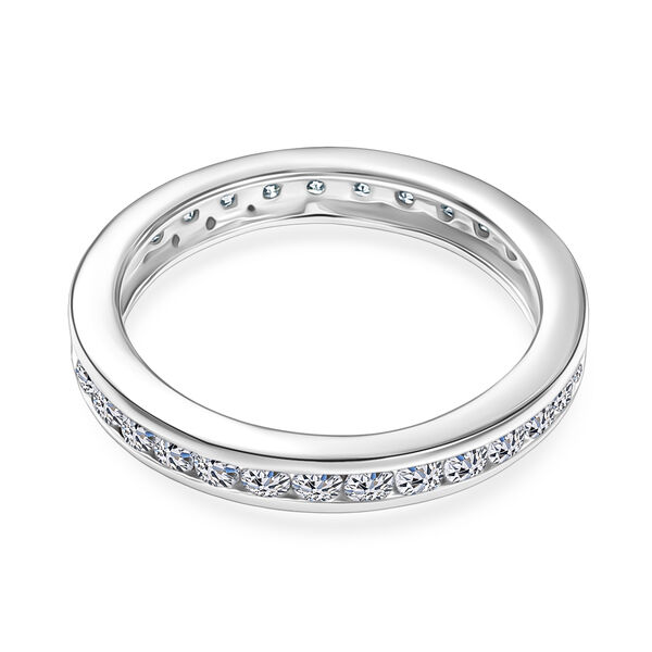 LUXURIANT SGL zertifizierter VS-EF Labor Diamant Ring, 925 Silber rhodiniert - 1 ct. image number 6