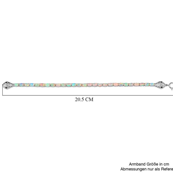 Nat&uuml;rliches, &auml;thiopisches Welo Opal und schwarzes Spinell Armband image number 5