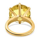 Exklusiver Schliff - Ouro Verde-Quarz Ring, 925 Silber vergoldet  ca. 10,62 ct image number 5
