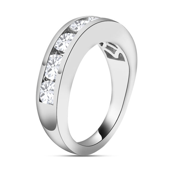 88 Facetten Moissanit-Ring, 925 Silber platiniert  ca. 1,61 ct image number 5