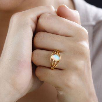 Nat&uuml;rlicher, &auml;thiopischer Welo Opal-Ring, 0,77 ct.