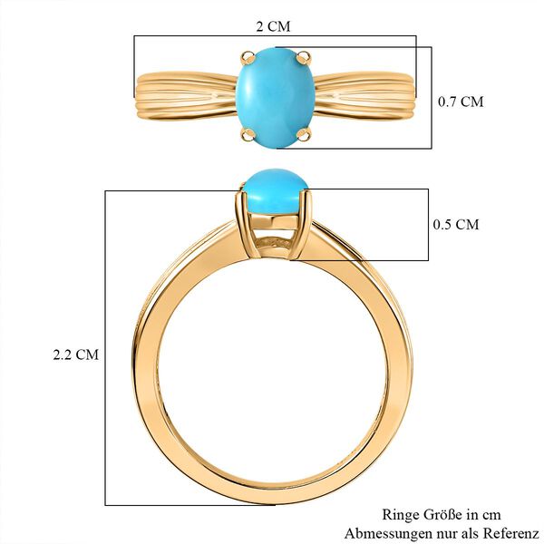 Natürlicher, amerikanischer Sleeping Beauty Türkis-Ring - 0,74 ct. image number 7