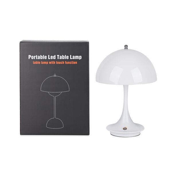 Kabellose Retro Pilz- Designerlampe  mit 3 Lichteinstellungen, weiß image number 7