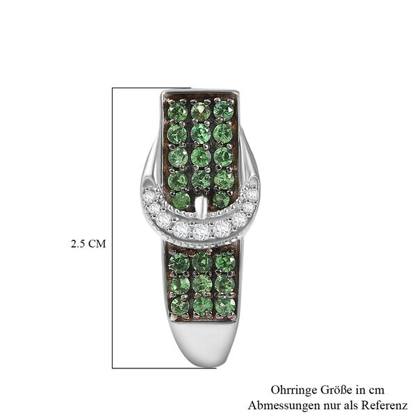 Tsavorite Granat und Moissanit Ohrringe - 1,33 ct. image number 5