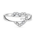 Lustro Stella Weißer Zirkonia Ring 925 Silber rhodiniert (Größe 17.00)