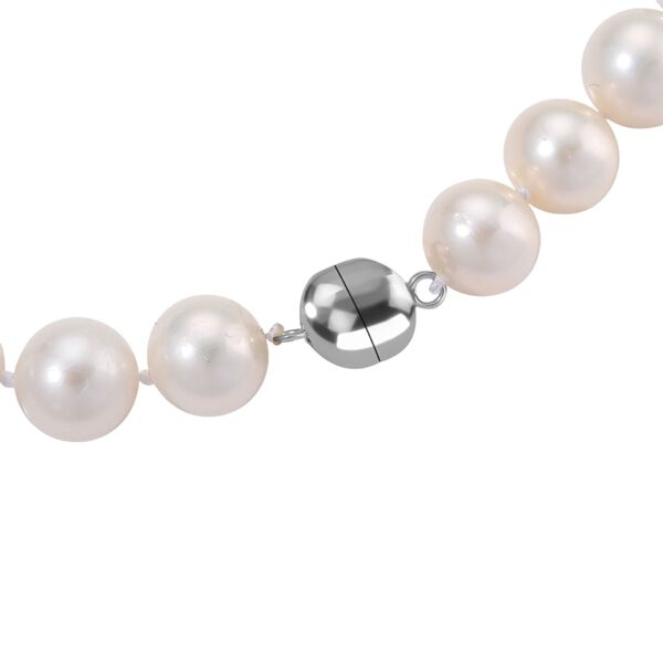 Premium Weiße Edison Perle Halskette ca. 50 cm 925 Silber rhodiniert image number 5