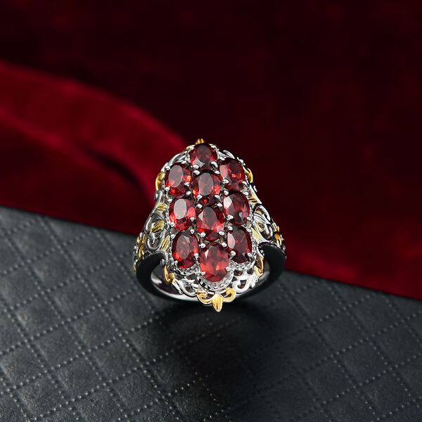 Roter Granat Ring Messing (Gr&ouml;&szlig;e 17.00) ca. 5,12 ct image number 2