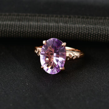 D'Joy AAA Rose De France Amethyst und Diamant Ring - 5,46 ct.
