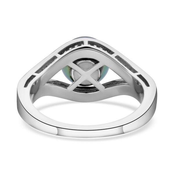 Tahiti Perle und Zirkon-Ring image number 6