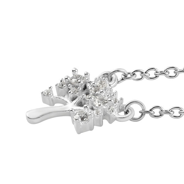 LUSTRO STELLA - Zirkonia Halskette ca. 45 cm 925 Silber ca. 0,31 ct image number 4