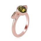 Peridot 3 Stein Ring 925 Silber Roségold image number 4