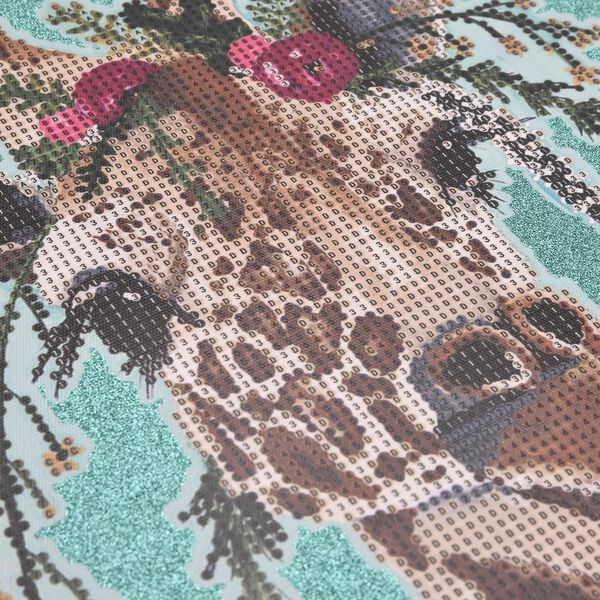 DIY Diamond Painting Leinwand, Mandala-Giraffe, mehrfarbig mit Glitzerakzenten, 29x29cm image number 6